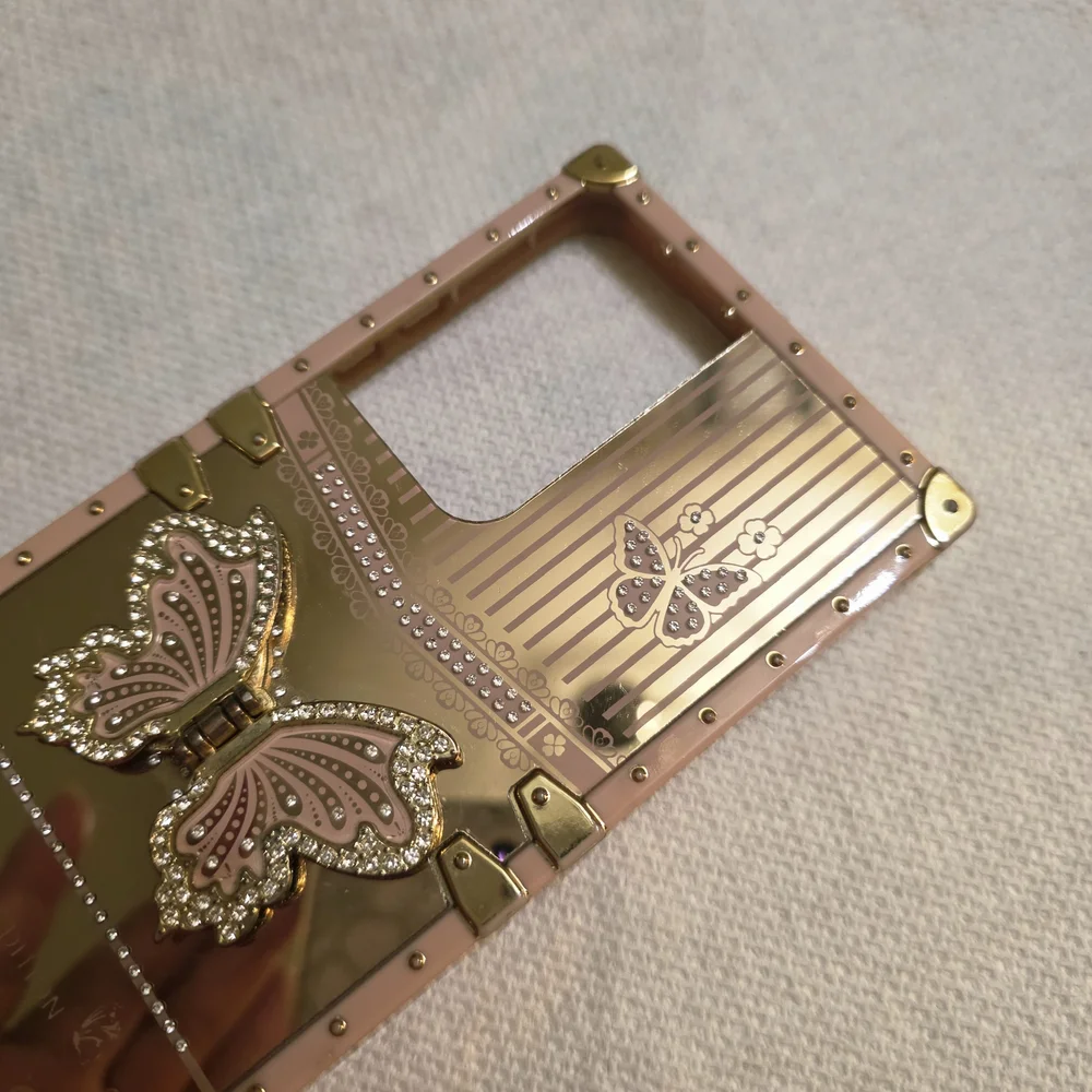 Elegant Butterfly Phone Case - Rose Gold For Samsung S21 Ultra